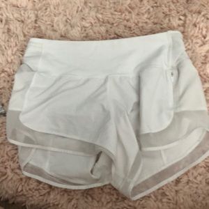 White lulu shorts